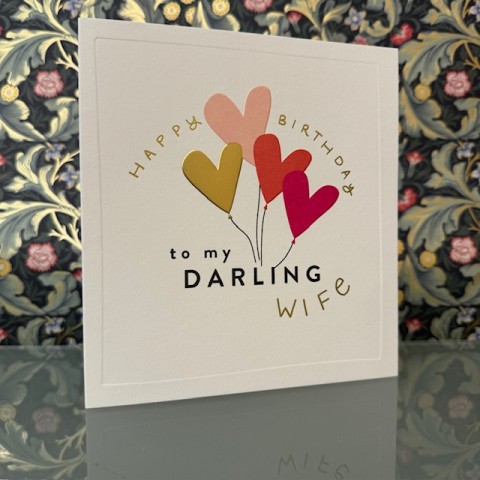 Birthday card Wife - Happy birthday to my darling Wife