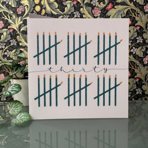 Birthday card 30 - Thirty candles Birthday card 30 - Thirty candles