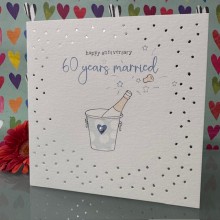 Wedding Anniversary card 60 - Happy anniversary 60 years married