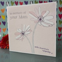 Sympathy card - In memory of your Mum