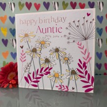 Birthday card Auntie - Happy birthday Auntie with love