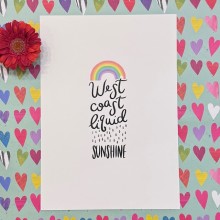 West Coast Liquid Sunshine print - Made in Scotland