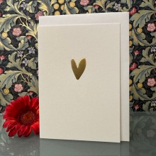 Foil embossed heart card - Blank inside