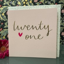 Birthday card 21 - Twenty one