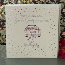 Wedding card - with love and congratulations Son & Daughter-in-law